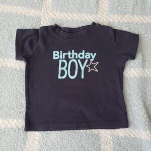 Carter’s Navy Blue Birthday Boy Short Sleeve Tee - Size 24 Months - EUC